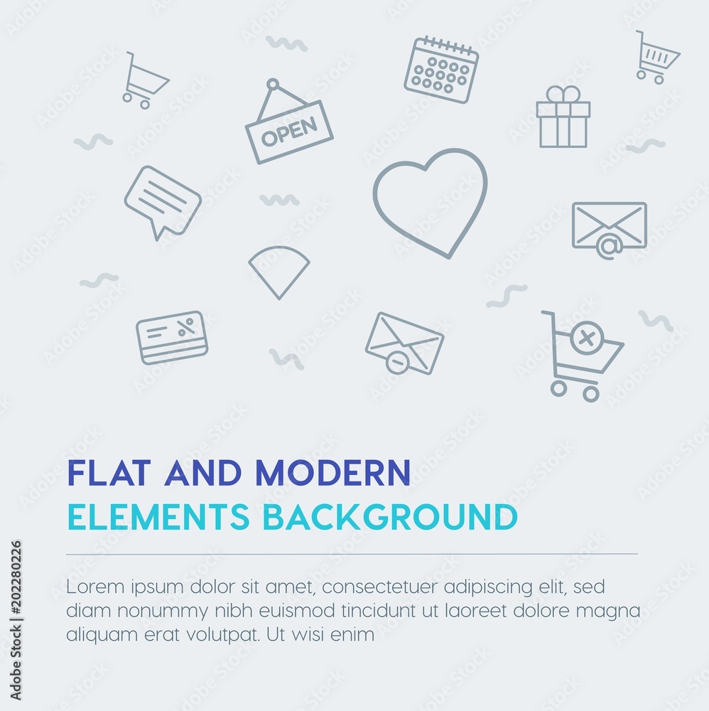 mobile, email, shopping outline vector icons and elements background concept on grey background.Multipurpose use on websites, presentations, brochures and more mobile, email, shopping outline vector icons and elements background concept on grey background.Multipurpose use on websites, presentations, brochures and more