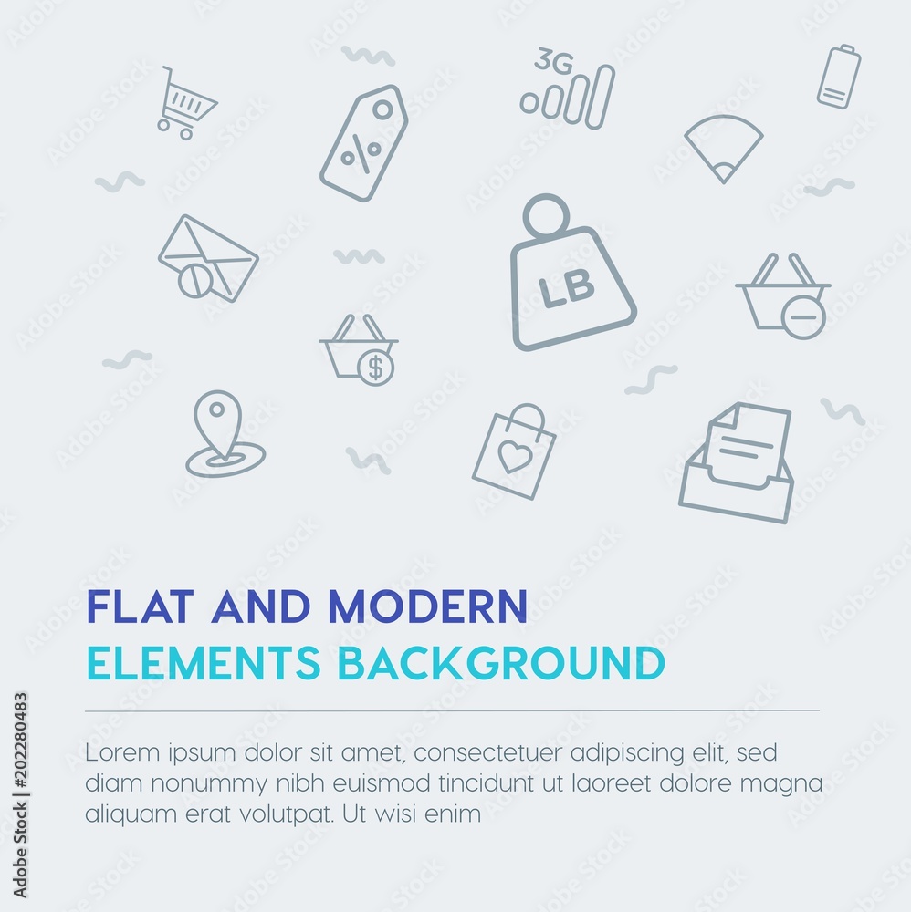 mobile, email, shopping outline vector icons and elements background concept on grey background.Multipurpose use on websites, presentations, brochures and more mobile, email, shopping outline vector icons and elements background concept on grey background.Multipurpose use on websites, presentations, brochures and more