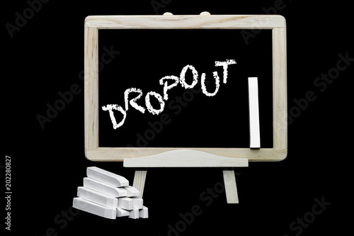 Dropout symbol on a blackboard