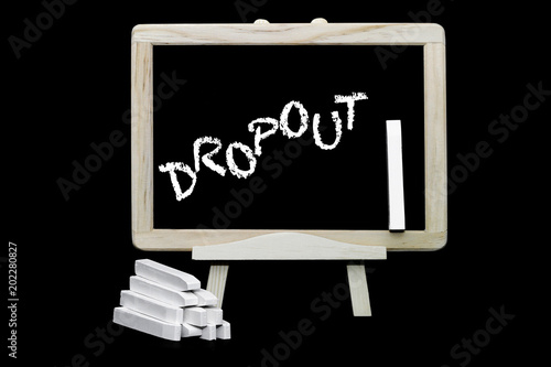 Canvas-taulu Dropout symbol on a blackboard