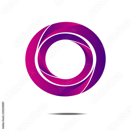 abstract circle letter logo illustration isolated on white background
