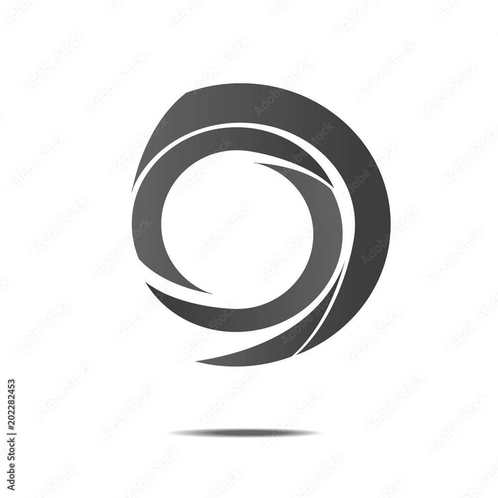 abstract circle letter logo illustration isolated on white background abstract circle letter logo illustration isolated on white background