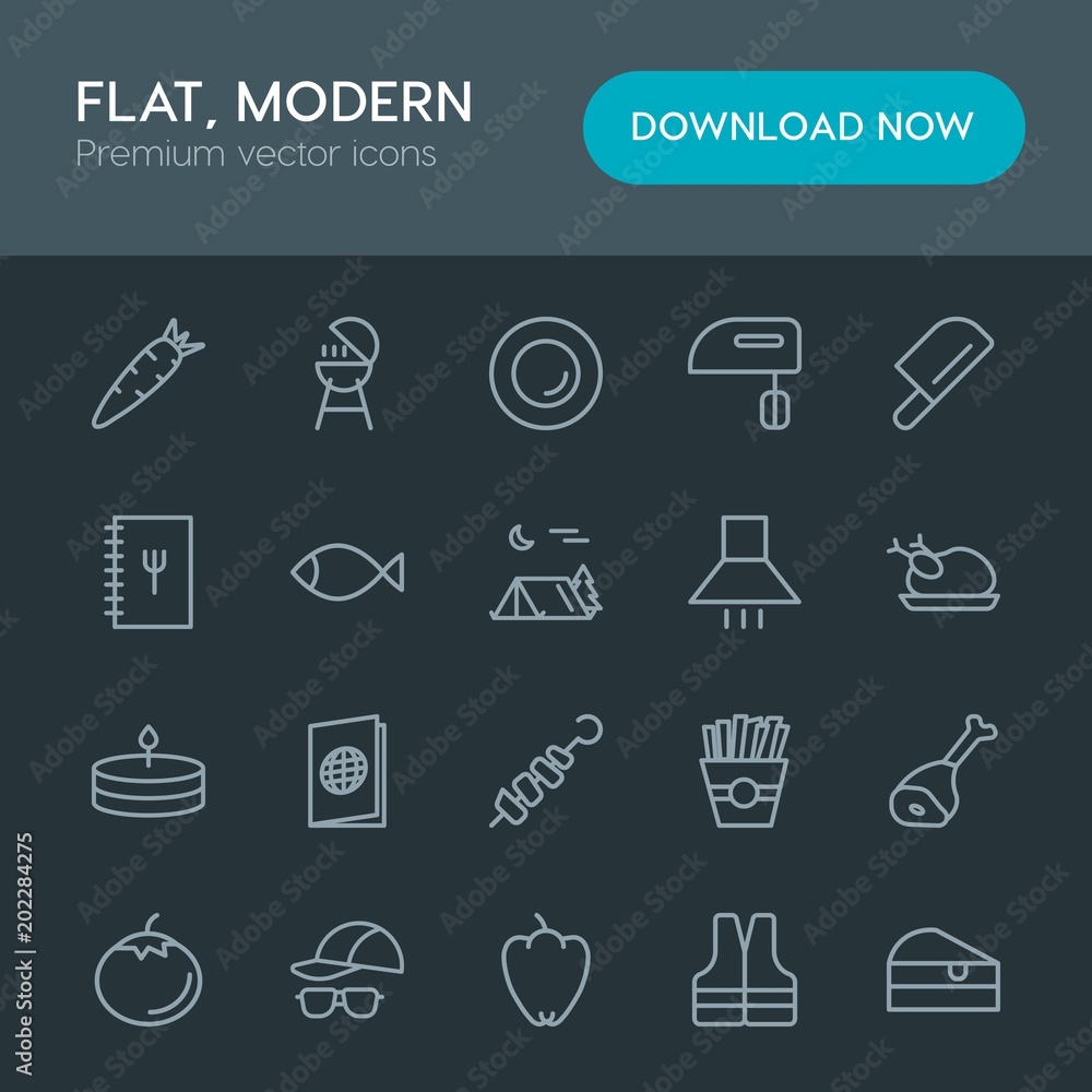 Modern Simple Set of food, drinks, travel Vector outline Icons. Contains such Icons as holiday, vintage, fashion, tomato, meat, grilling and more on dark background. Fully Editable. Pixel Perfect Modern Simple Set of food, drinks, travel Vector outline Icons. Contains such Icons as holiday, vintage, fashion, tomato, meat, grilling and more on dark background. Fully Editable. Pixel Perfect
