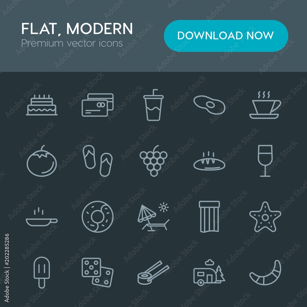 Modern Simple Set of food, drinks, travel Vector outline Icons. Contains such Icons as fish, scrambled, chance, salmon, glass, drink and more on dark background. Fully Editable. Pixel Perfect Modern Simple Set of food, drinks, travel Vector outline Icons. Contains such Icons as fish, scrambled, chance, salmon, glass, drink and more on dark background. Fully Editable. Pixel Perfect