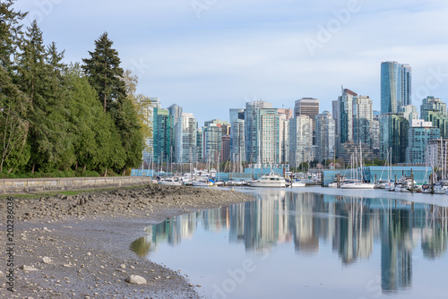 Coal Harbour in downtown Vancouver  British Columbia