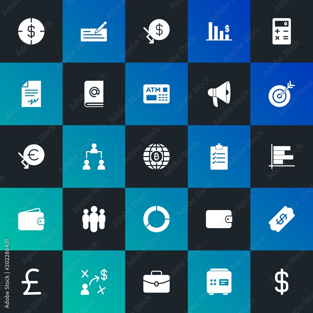 Modern Simple Set of business, money, charts Vector fill Icons. Contains such Icons as business, success, check, team, money and more on dark and gradient background. Fully Editable. Pixel Perfect. Modern Simple Set of business, money, charts Vector fill Icons. Contains such Icons as business, success, check, team, money and more on dark and gradient background. Fully Editable. Pixel Perfect.