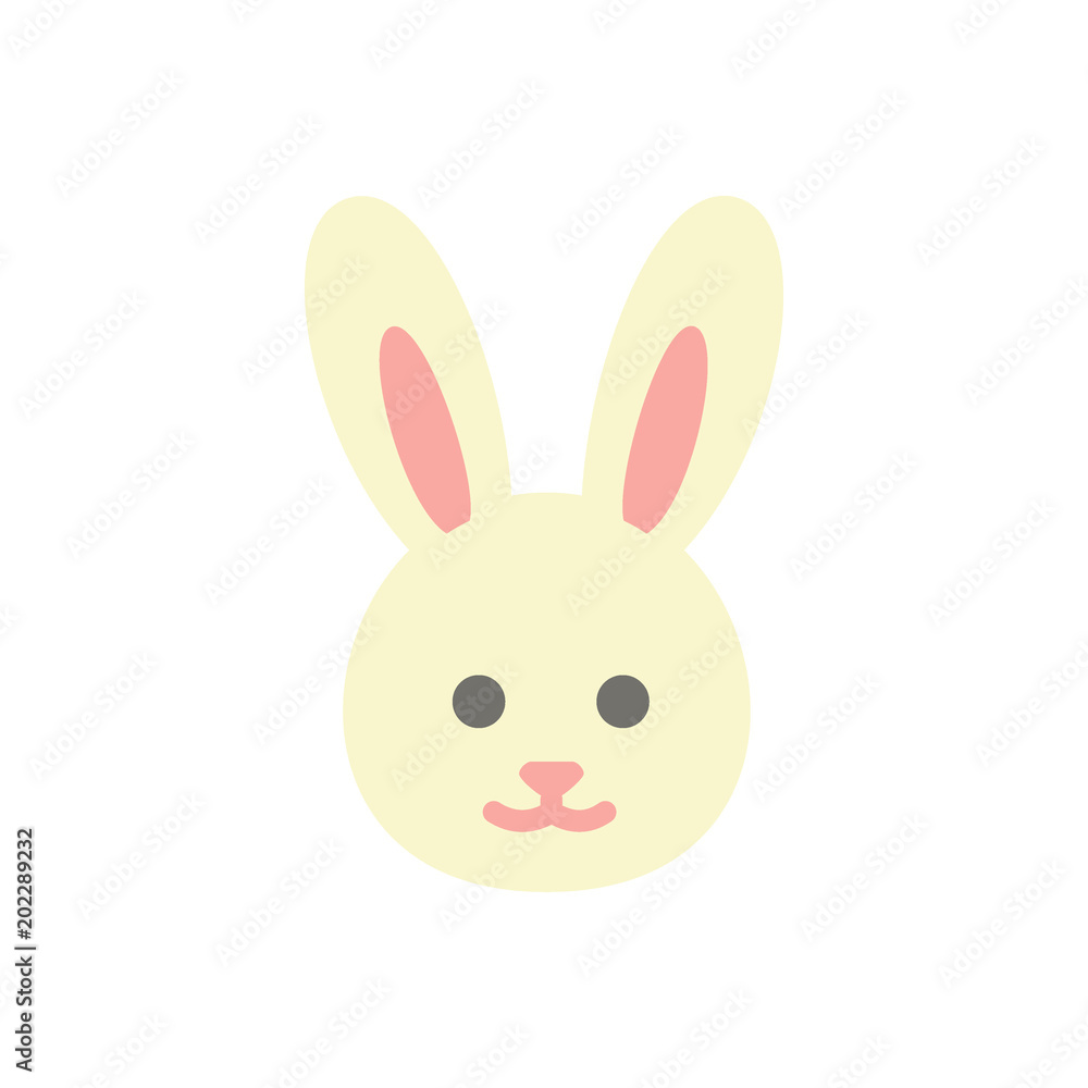 Bunny easter flat icon vector