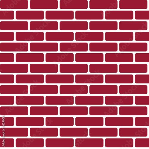 Vector seamless red brick pattern.