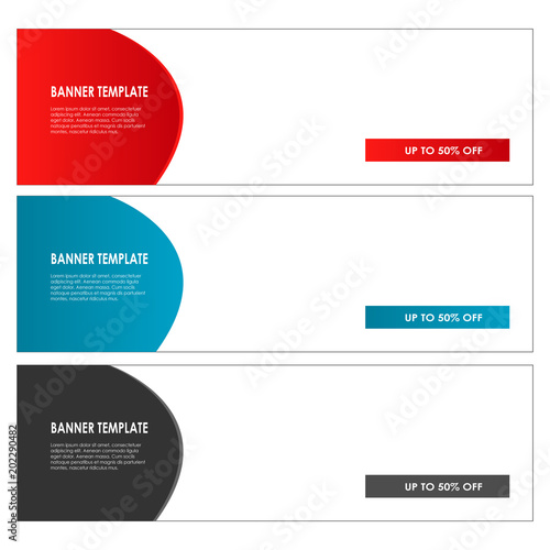 set of abstract banner label background template abstract design set isolated background