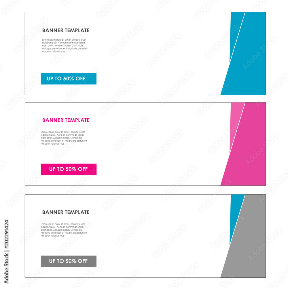 set of abstract banner label background template design isolated background