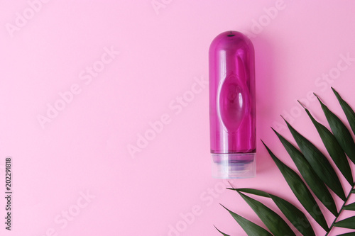  an intimate lubricant on a pastel background. condoms. intimate gel. 