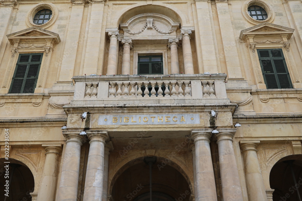 Historical National Library in Valletta, Malta