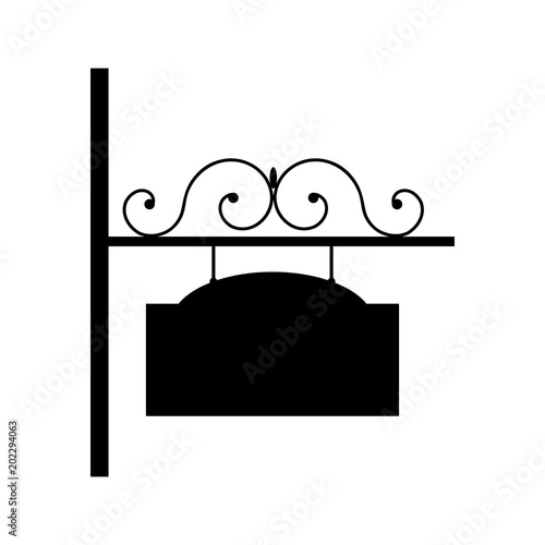 Vector wrought iron sign.
