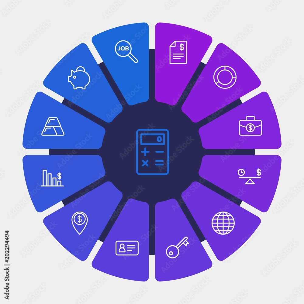 business, money, charts Infographic Circle outline Icons Set. Contains such Icons as piggy, business, coin, treasure, balance, online, business, diagram and more. Fully Editable. Pixel Perfect business, money, charts Infographic Circle outline Icons Set. Contains such Icons as piggy, business, coin, treasure, balance, online, business, diagram and more. Fully Editable. Pixel Perfect