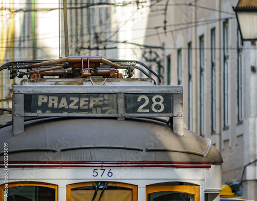 The top of the famous 28 tram line in Lisbon photo