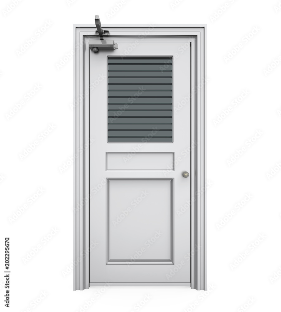 Fototapeta premium Closed Steel Door Isolated