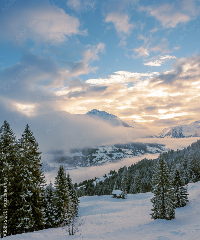 Winter landscape in Switzerland - Klosters