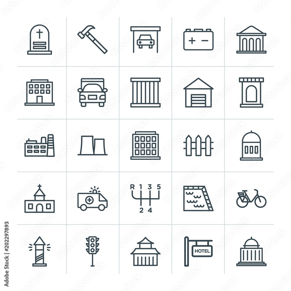 Modern Simple Set of transports, industry, buildings Vector outline Icons. Contains such Icons as  text,  light,  swimming, lighthouse,  sea and more on white background. Fully Editable. Pixel Perfect