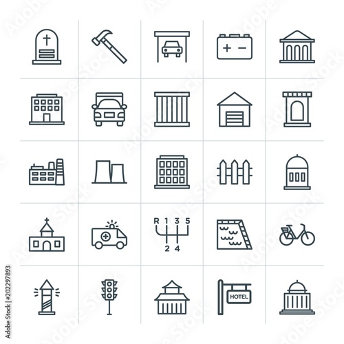 Modern Simple Set of transports, industry, buildings Vector outline Icons. Contains such Icons as text, light, swimming, lighthouse, sea and more on white background. Fully Editable. Pixel Perfect