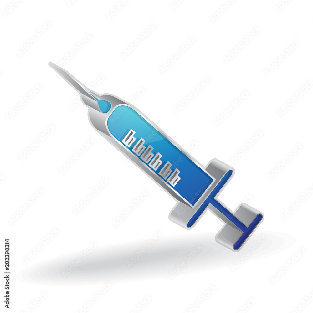 Syringe 3d Glossy Vector Icon Design Syringe 3d Glossy Vector Icon Design