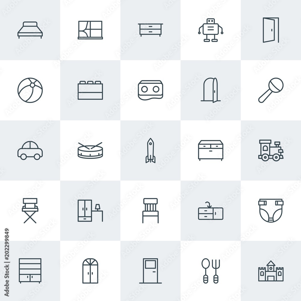 Modern Simple Set of furniture, kids and toys Vector outline Icons. Contains such Icons as bed, architecture, bedroom, bathroom, infant and more on white background. Fully Editable. Pixel Perfect. Modern Simple Set of furniture, kids and toys Vector outline Icons. Contains such Icons as bed, architecture, bedroom, bathroom, infant and more on white background. Fully Editable. Pixel Perfect.