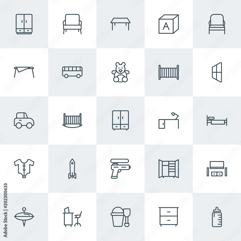 Modern Simple Set of furniture, kids and toys Vector outline Icons. Contains such Icons as room, abstract, desk, care, furniture, sand and more on white background. Fully Editable. Pixel Perfect. Modern Simple Set of furniture, kids and toys Vector outline Icons. Contains such Icons as room, abstract, desk, care, furniture, sand and more on white background. Fully Editable. Pixel Perfect.