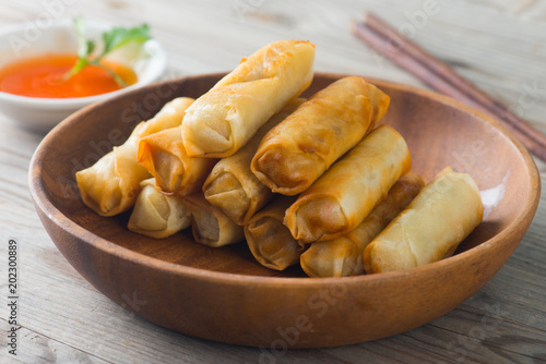 Obraz na plátne deep fried spring rolls , popia
