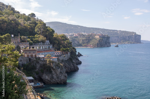 Fototapeta Naklejka Na Ścianę i Meble -  Amalfi, Amalfitana, Amalfiküste, Küste, Neapel, Capri, Italien, Meer, Wasser, Häuser