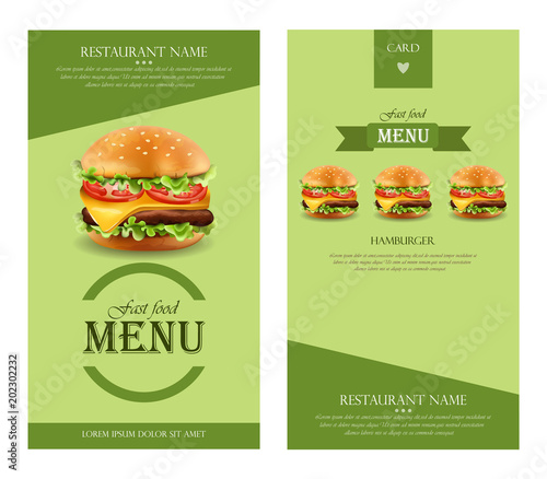 Hamburger retro menu Vector. detailed template lay out product designs