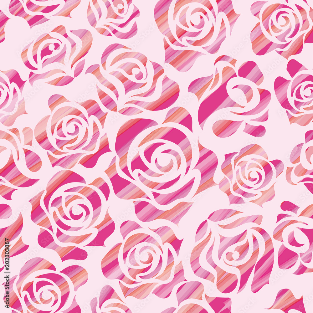 バラのイラスト 筆タッチ ピンク 薔薇の模様の連続柄 シームレスデザイン 背景イラスト Stock Vector Adobe Stock バラのイラスト 筆タッチ ピンク 薔薇の模様の連続柄 シームレスデザイン 背景イラスト Stock Vector Adobe Stock
