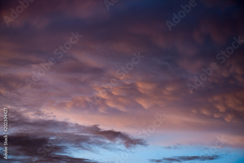beautiful sunset cloudy sky © joesayhello
