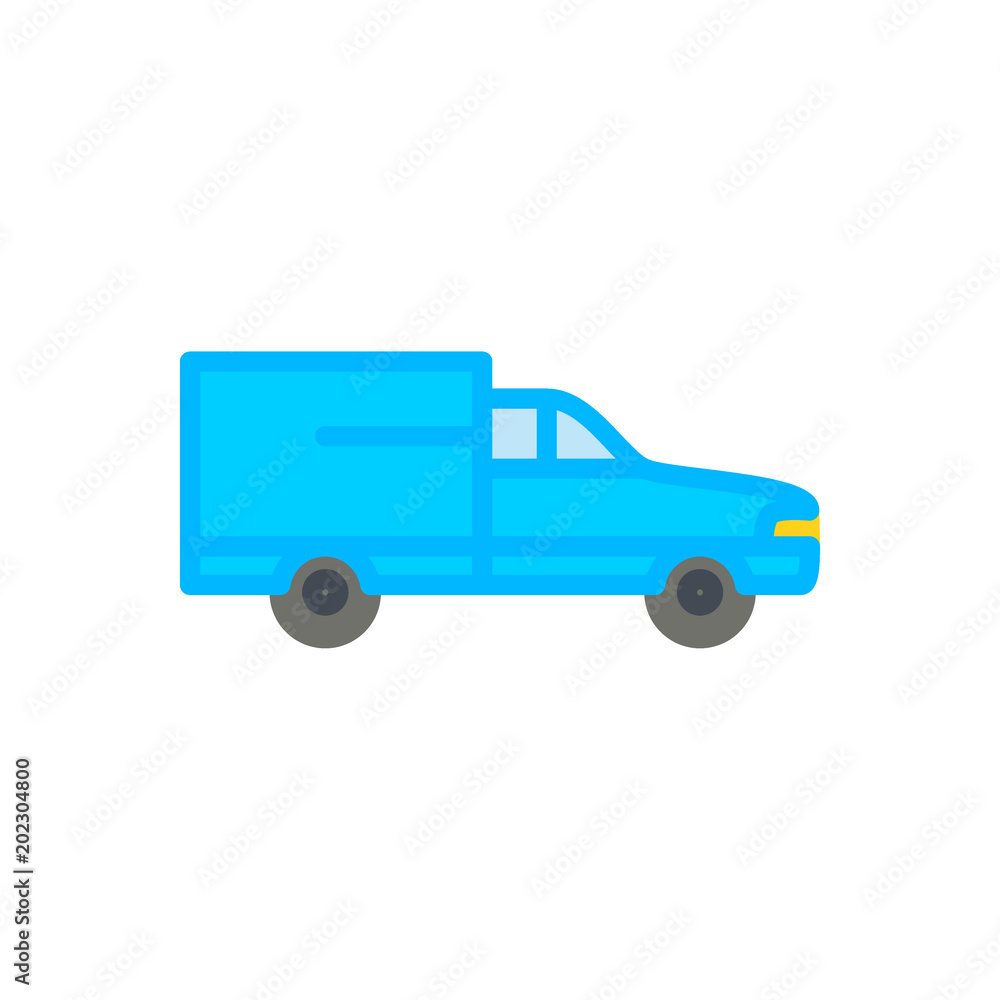 Van delivery icon vector flat