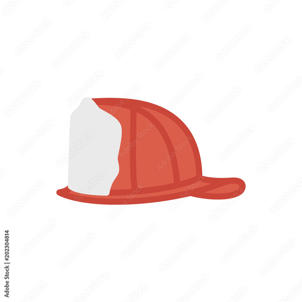 Fototapeta premium Helmet firefight icon vector flat