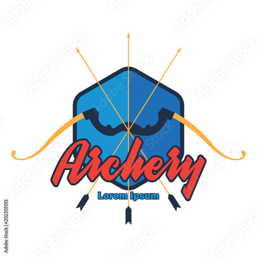 archery logo with text space for your slogan / tag line, vector illustration