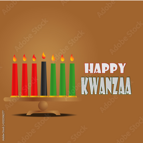 Creative vector abstract illustration for happy kwnzaa