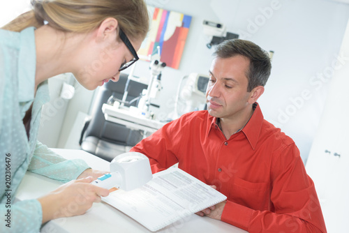 Woman scanning paperwork