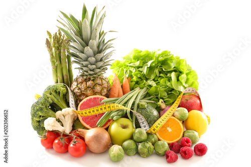 fruit and vegetable  health food concept