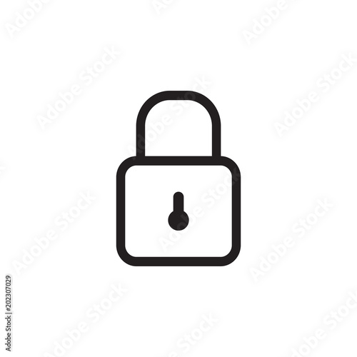 lock line icon photo