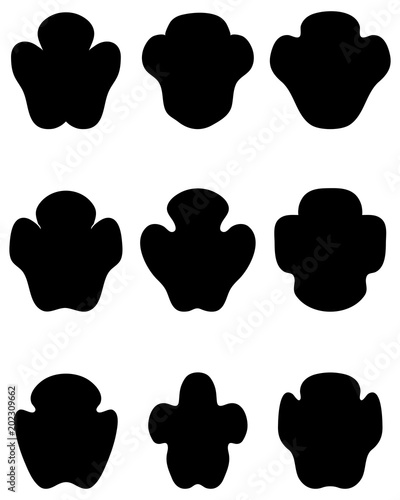 Rhinoceros step icon. Simple illustration of rhino step vector 