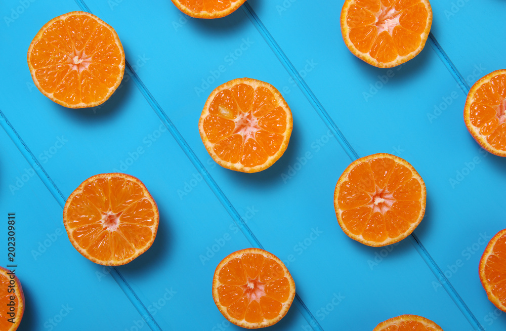 Tangerine on wood table. Tangerine on wood table.