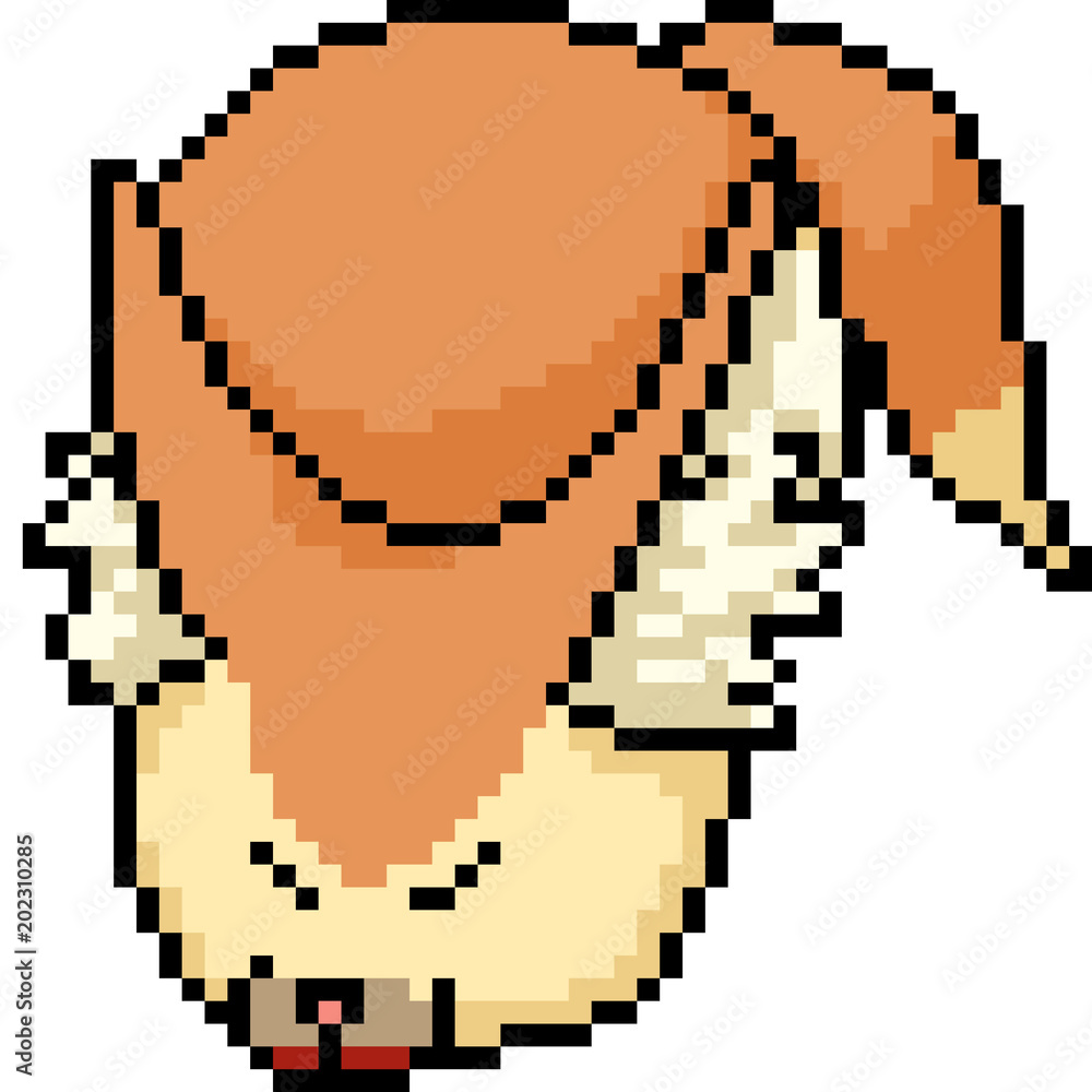 Obraz premium vector pixel art fox