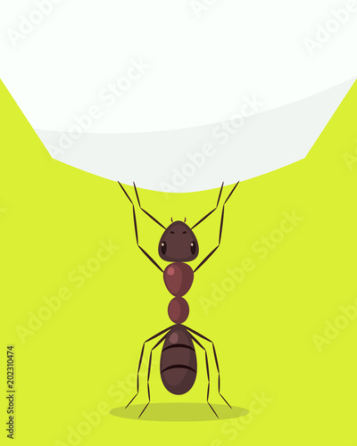 Ant lifting huge weight