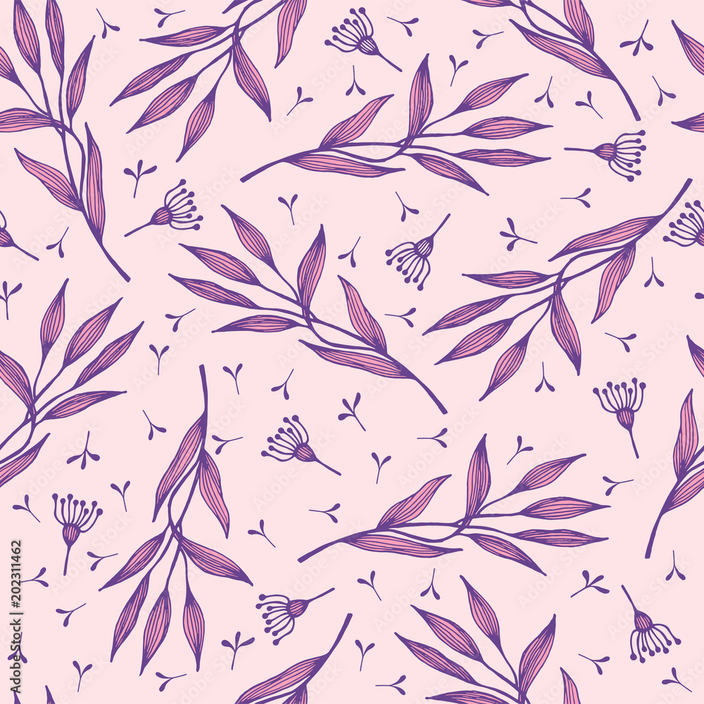 Fioletowy wzór roślinny <span>plik: #202311462 | autor: Mazikeen</span>