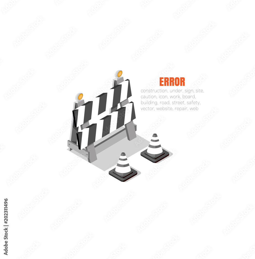 error internet icon. vector illustration