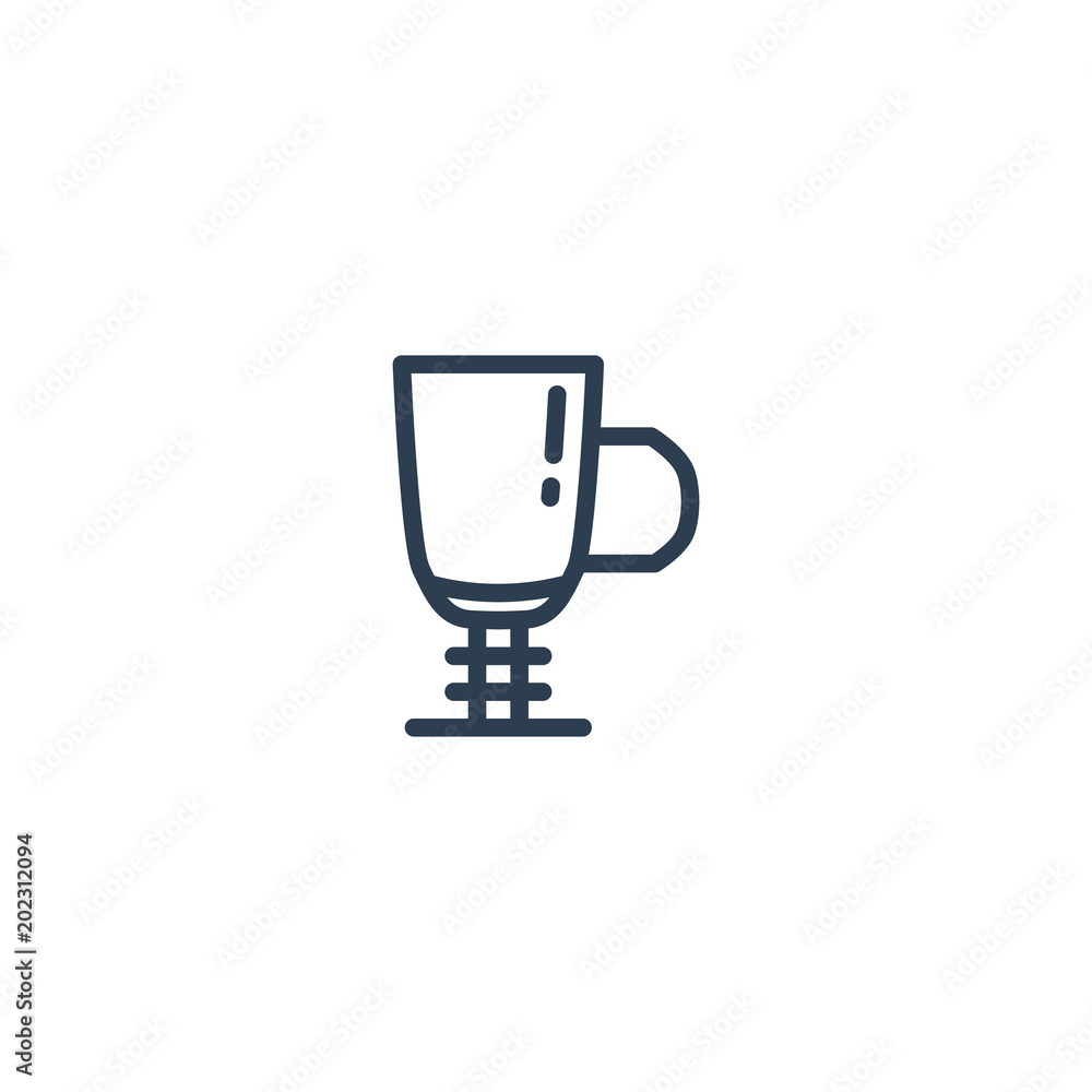 Linear icon of a glass of cocktail Linear icon of a glass of cocktail