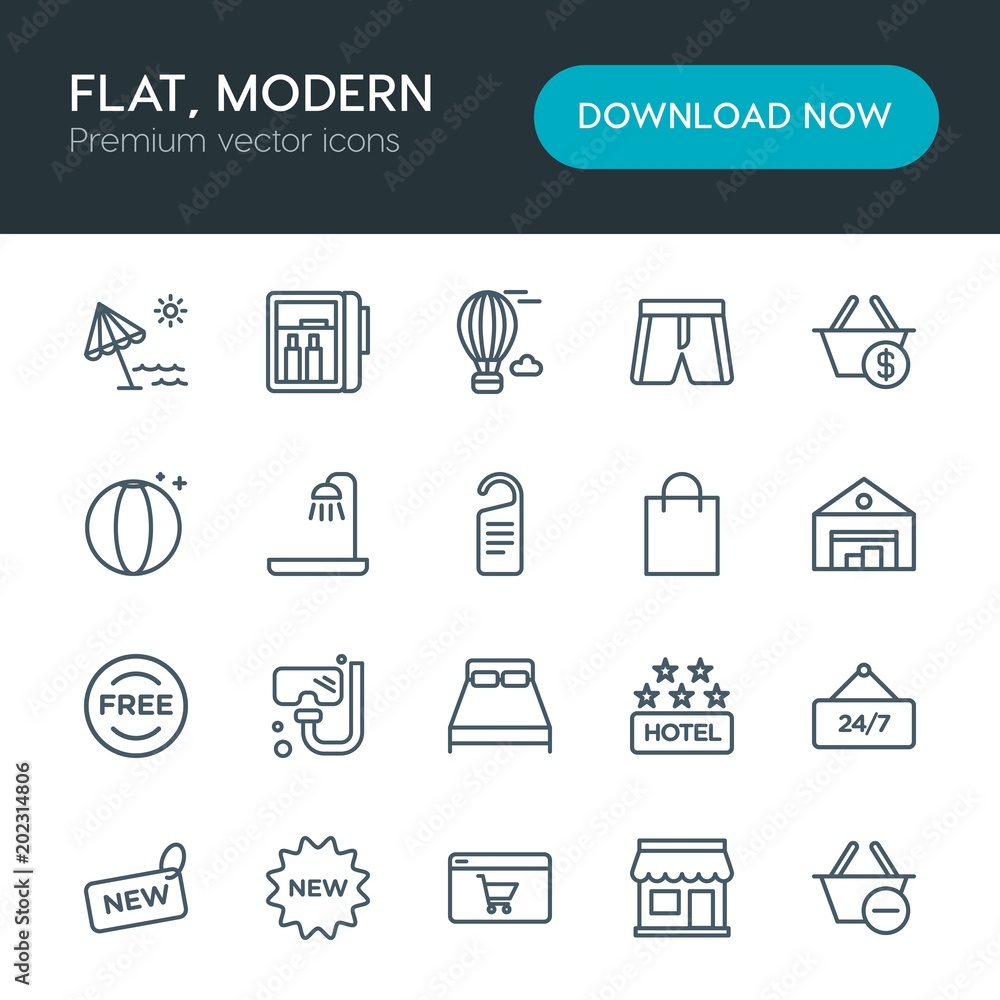 Modern Simple Set of hotel, shopping, travel Vector outline Icons. Contains such Icons as handle, web, circle, vacation, retail, fridge and more on white background. Fully Editable. Pixel Perfect Modern Simple Set of hotel, shopping, travel Vector outline Icons. Contains such Icons as handle, web, circle, vacation, retail, fridge and more on white background. Fully Editable. Pixel Perfect