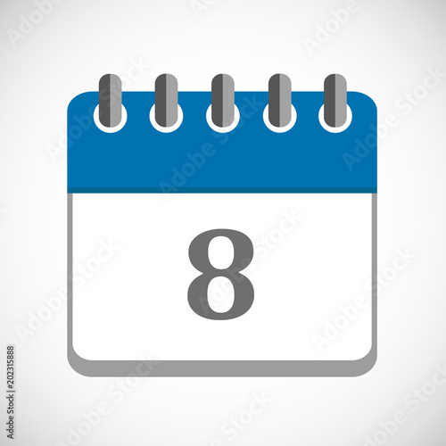 wandkalender blau 8