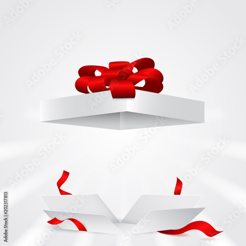 Surprise gift box with open space for your text.