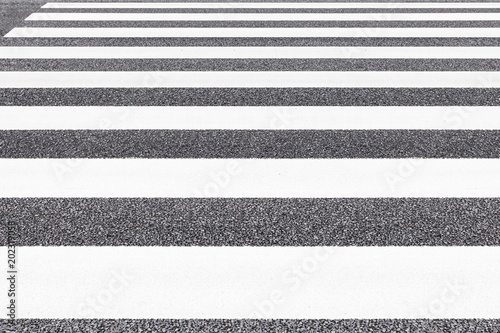 Close - up Zebra crossing pattern on city road