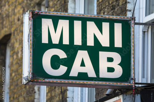 Mini Cab Sign